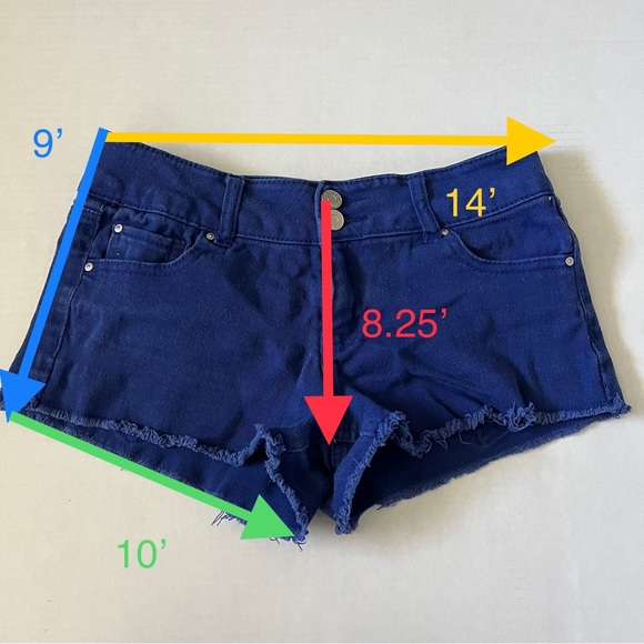 🎉6/$26🎉 REFUGE Blue Frayed Shorts - Picture 2 of 3